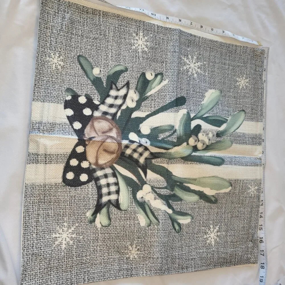 Winter Christmas Throw Pillow Covers Tree Pinecone Snow 18